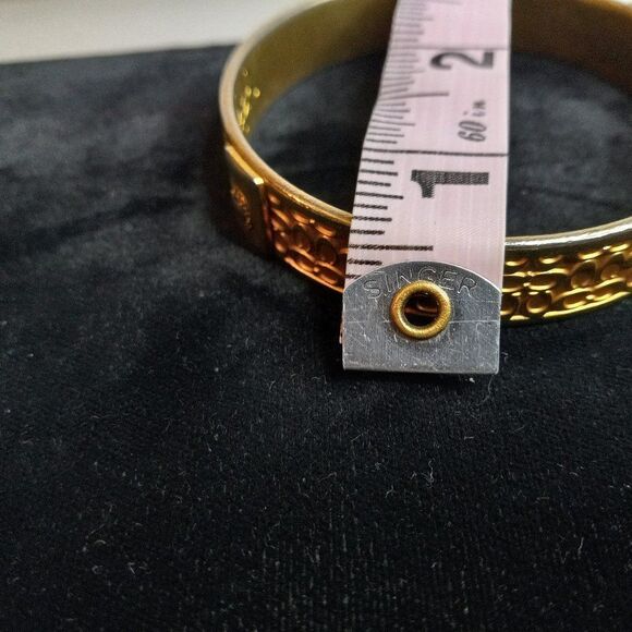 Coach Signature gold tone metal bracelet - Picture 4 of 5